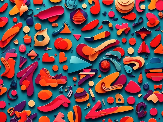 Vector colorful shapes pattern