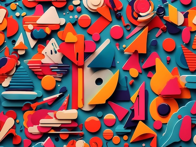 Vector colorful shapes pattern