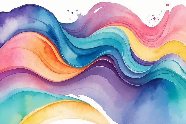 Vector colors gradient fluidity watercolor abstract background for design