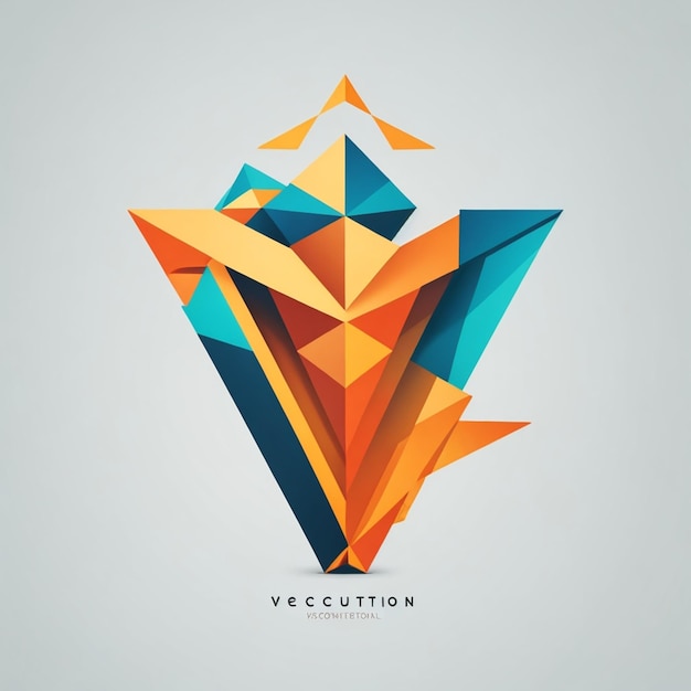 Vector corporate logo with geometric shapes