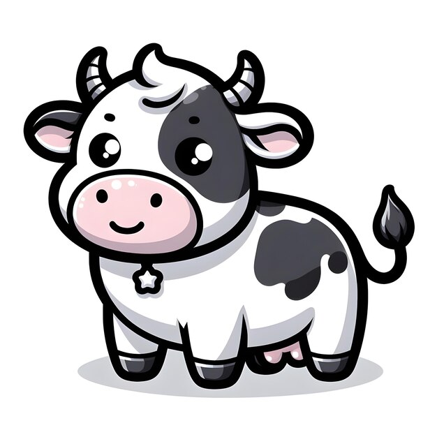 Vector cow cartoon illustration