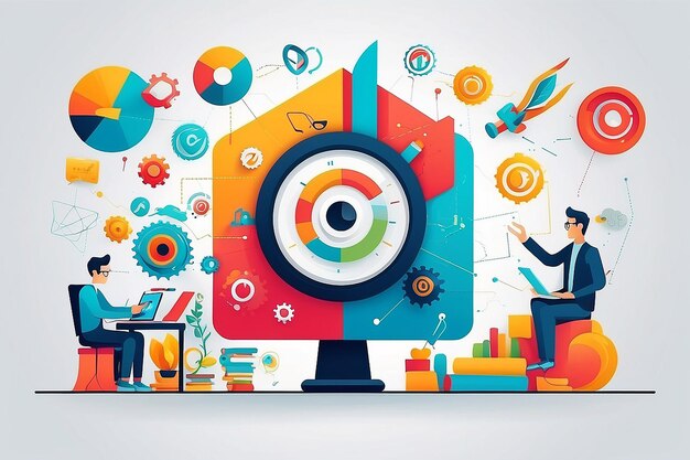 Vector creativiteit concept illustratieseo