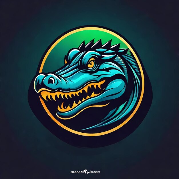 Photo vector crocodile logo