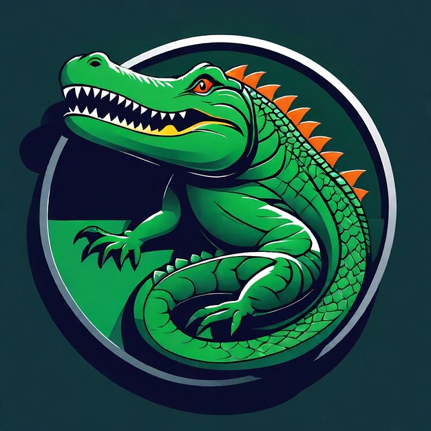 Photo vector crocodile logo