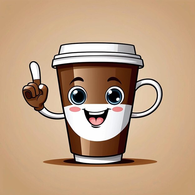 Photo vector cute coffee cup