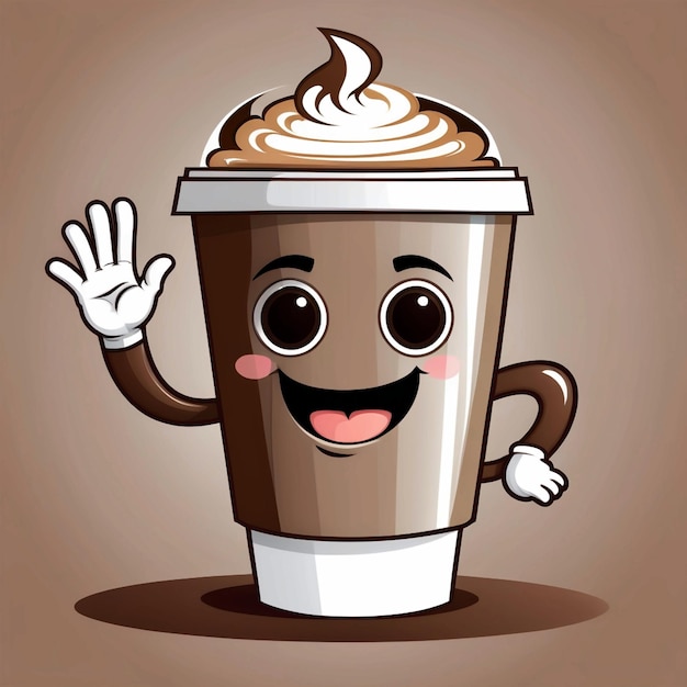 Photo vector cute coffee cup