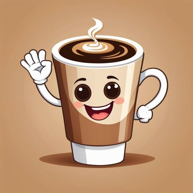 vector cute coffee cup