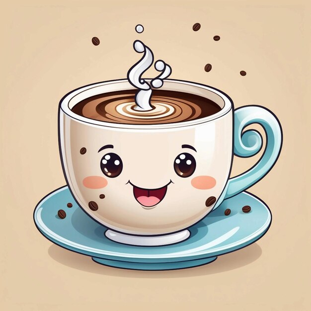 vector cute coffee cup