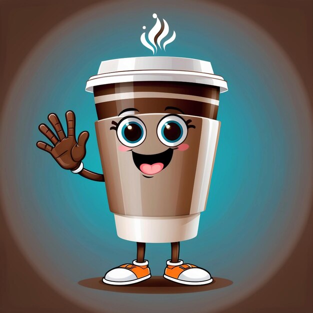 Photo vector cute coffee cup