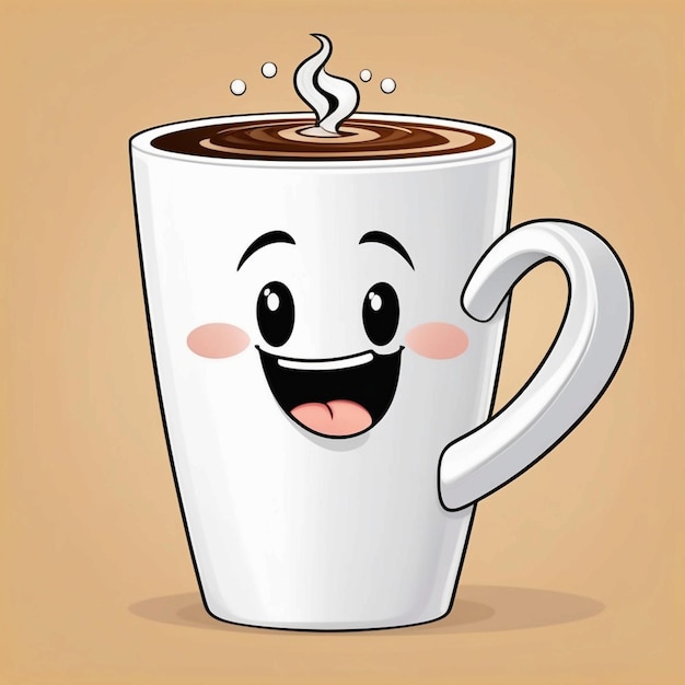 Photo vector cute coffee cup