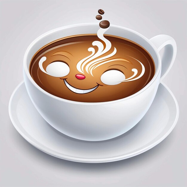 Photo vector cute coffee cup