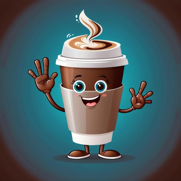 Photo vector cute coffee cup