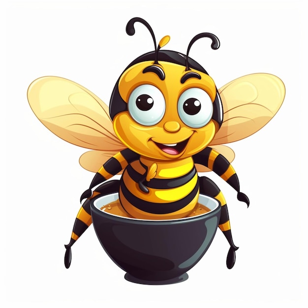 Vector cute honey bee vector