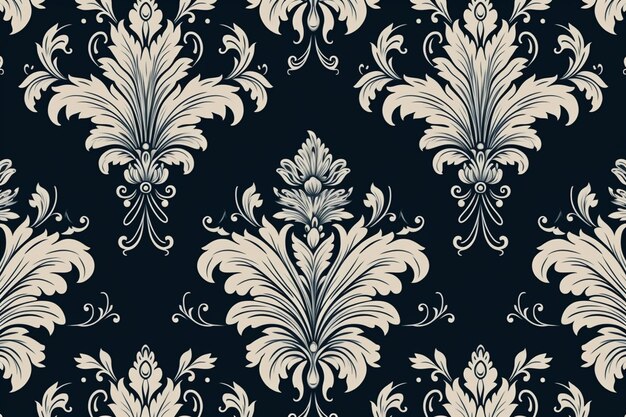 Foto vector damask naadloos patroon achtergrond