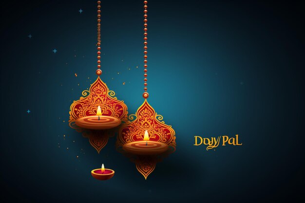 Photo vector decorative happy diwali