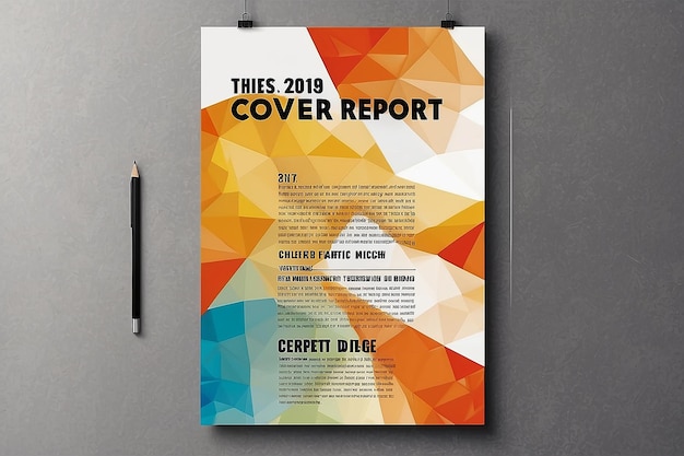 Vector design for Cover Report Annual Flyer Poster in A4 size