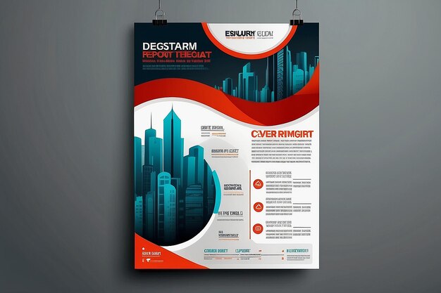 Photo vector design for cover report annual flyer poster in a4 size