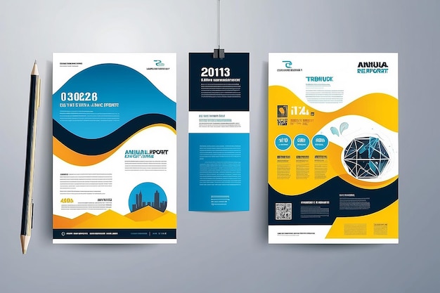 Vector design for Cover Report Annual Flyer Poster in A4 size