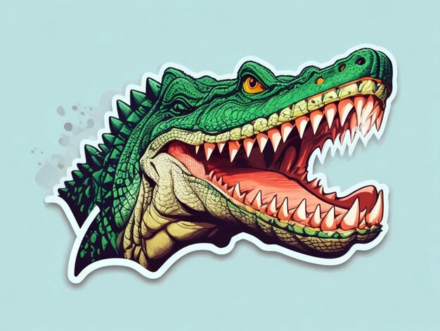 Foto vector_design_crocodile_0n_wit_achtergrond