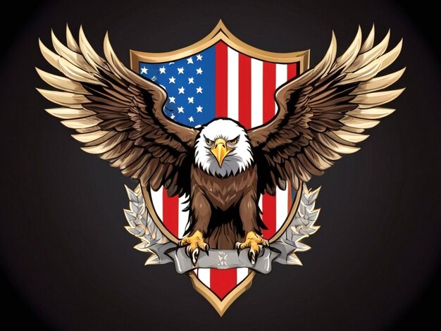 Photo vector design of the eagle mascot icon