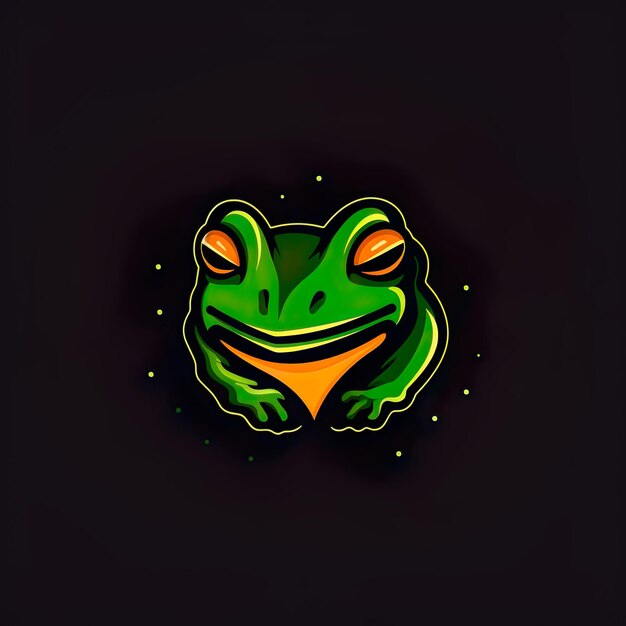 Photo vector design frog mascot gaming and esport logo generative ai