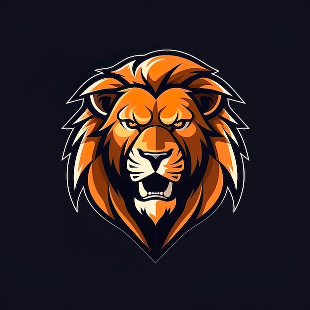 Photo vector design lion mascot gaming and esport logo