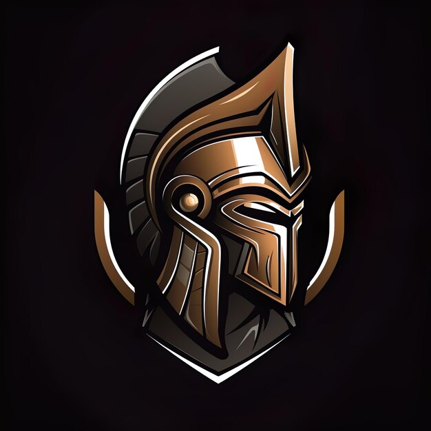 Photo vector design spartan mascot gaming and esport logo generative ai