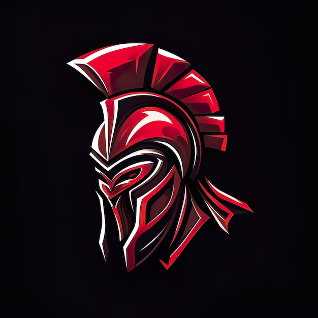 Photo vector design spartan mascot gaming and esport logo generative ai