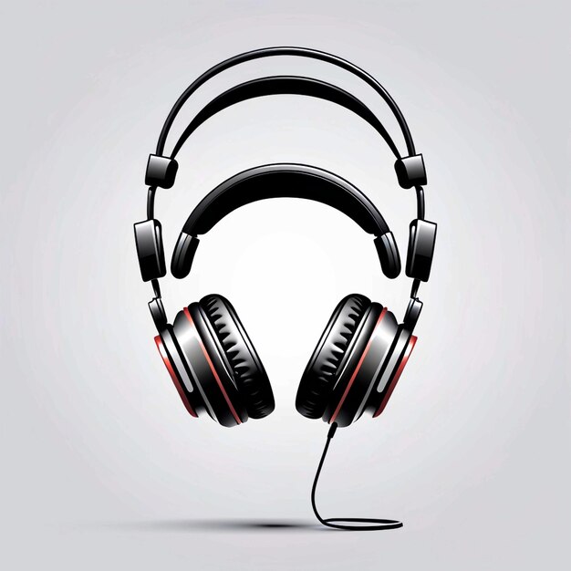 vector detailed podcast headphone