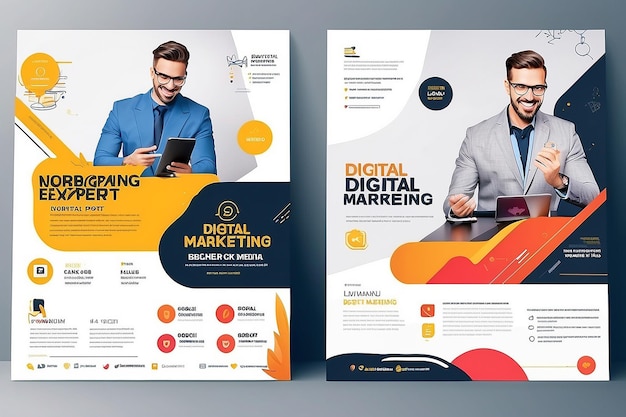 Vector digital marketing expert business poster square instagram social media post banner template jr