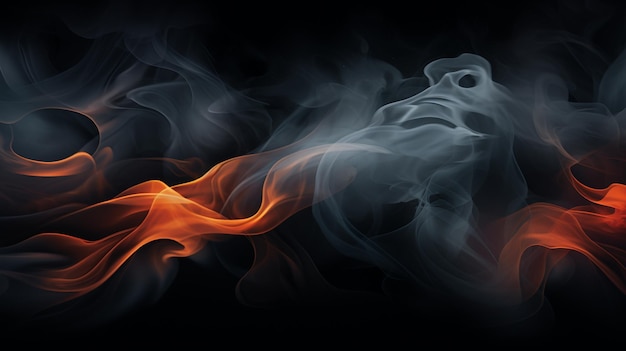 vector display background with smoky atmosphere flame and smoke