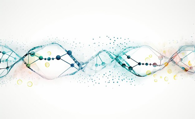 vector dna double strand on white background