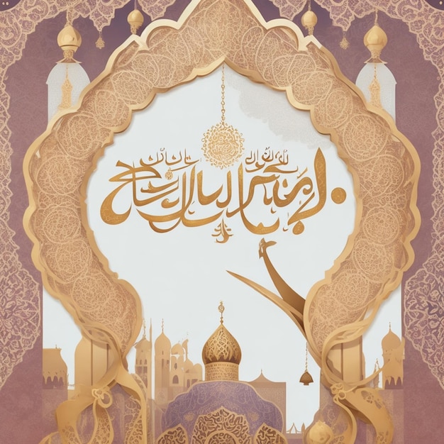 vector eid al adha decoratief arabisch festival bannerontwerp