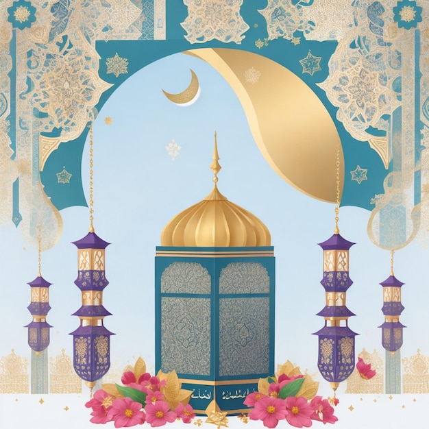 vector eid mubarak ramadan seizoen festival groet ontwerp