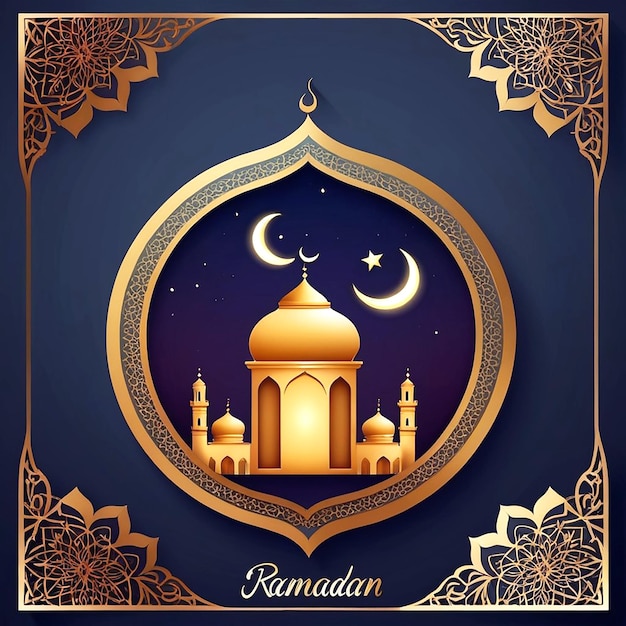 Foto vector elegant ramadan kareem decoratieve festivalkaart