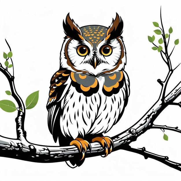 Photo vector elf owl standing on branch