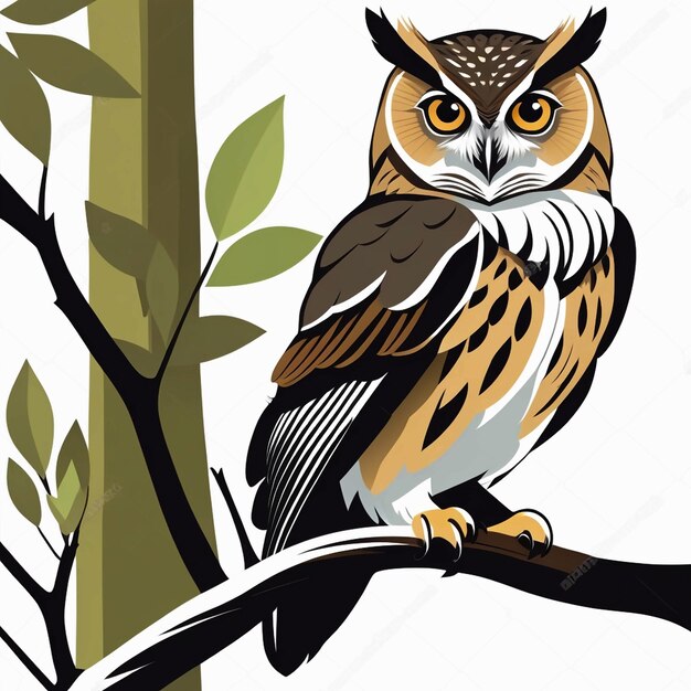 Photo vector elf owl standing on branch