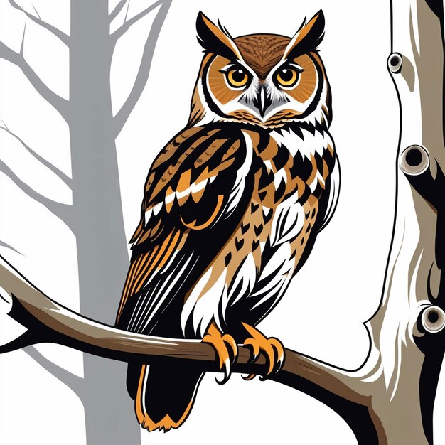 Photo vector elf owl standing on branch