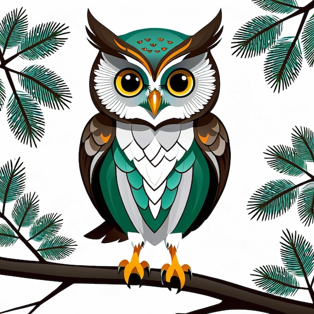 Photo vector elf owl standing on branch
