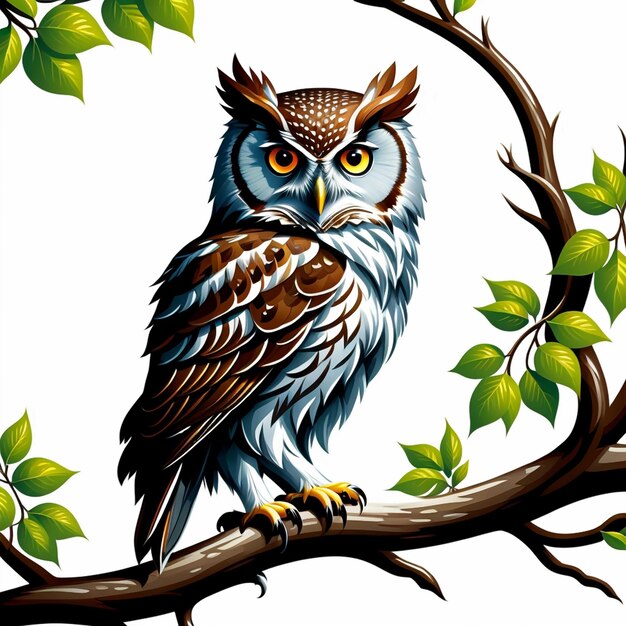 Photo vector elf owl standing on branch