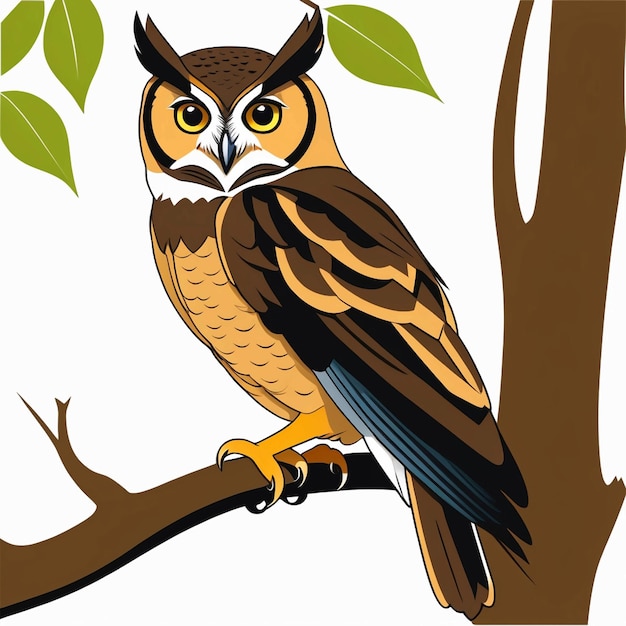 Photo vector elf owl standing on branch