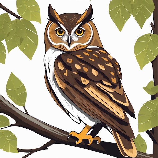 Photo vector elf owl standing on branch