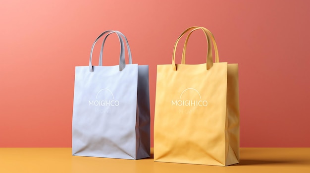 Vector empty shopping bag mockup