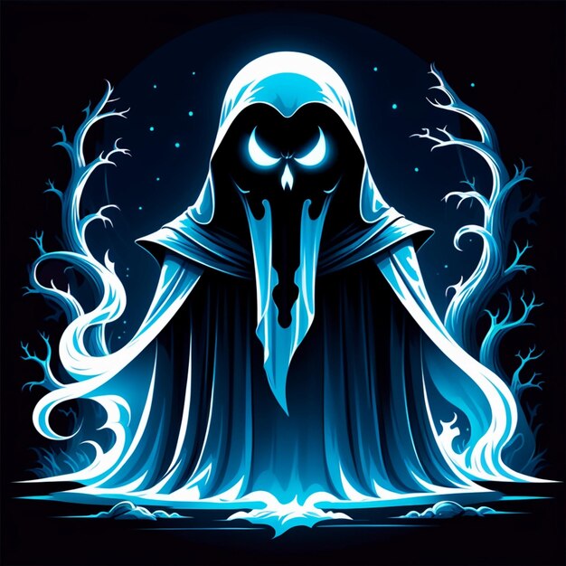 Photo vector evil ghost concept illustration