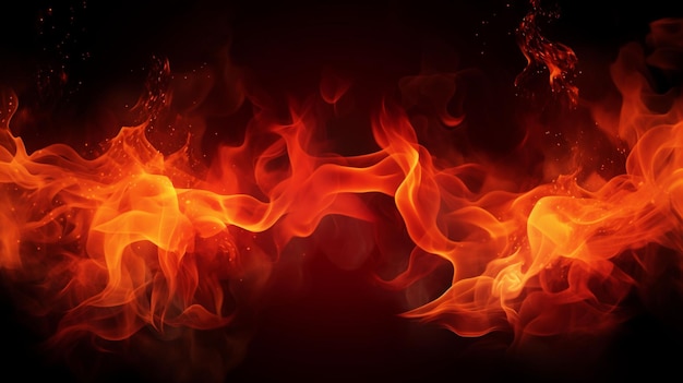 vector fire and ember overlay effect and smoke background
