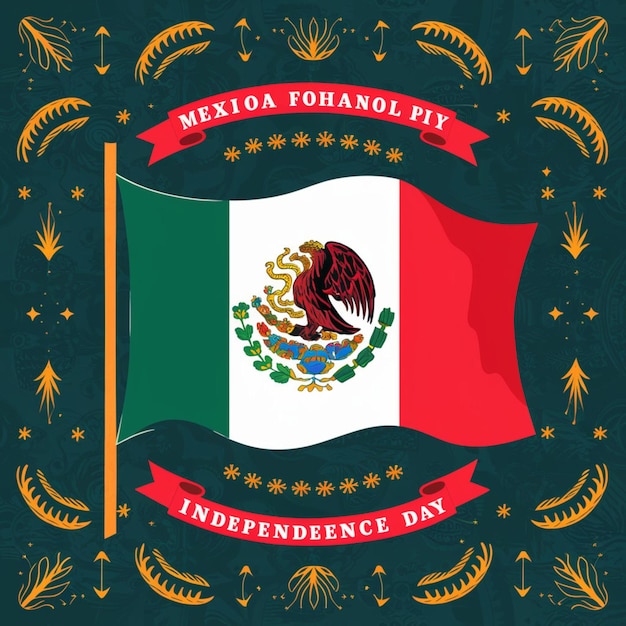 Photo vector flat background for mexico independence day celebration