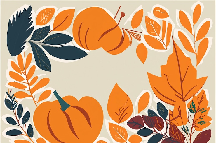 Photo vector flat design autumnal background