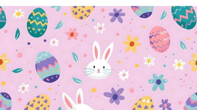 Photo vector flat easter pattern