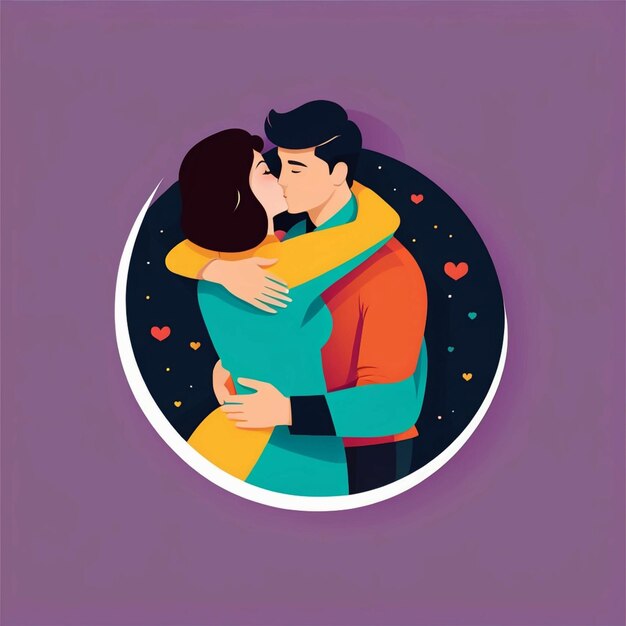 Photo vector flat hug day illustration