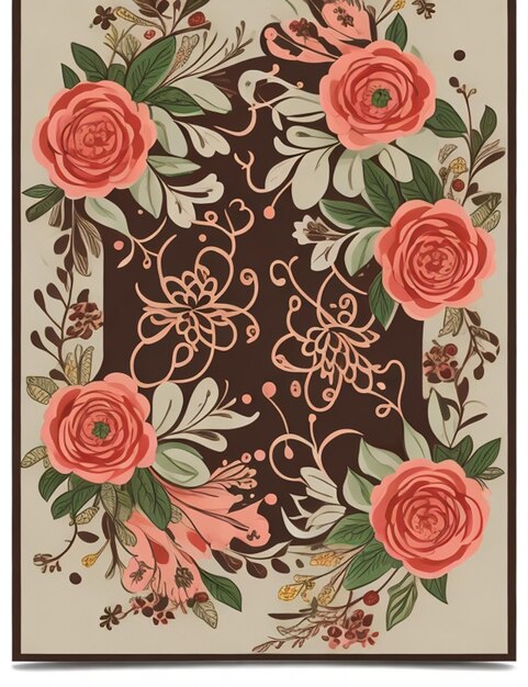 vector floral card